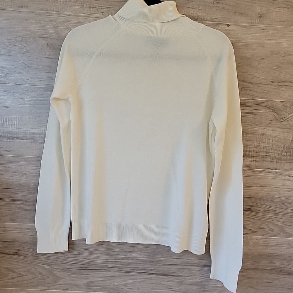 Karen Scott Cream Turtleneck Sweater for Men